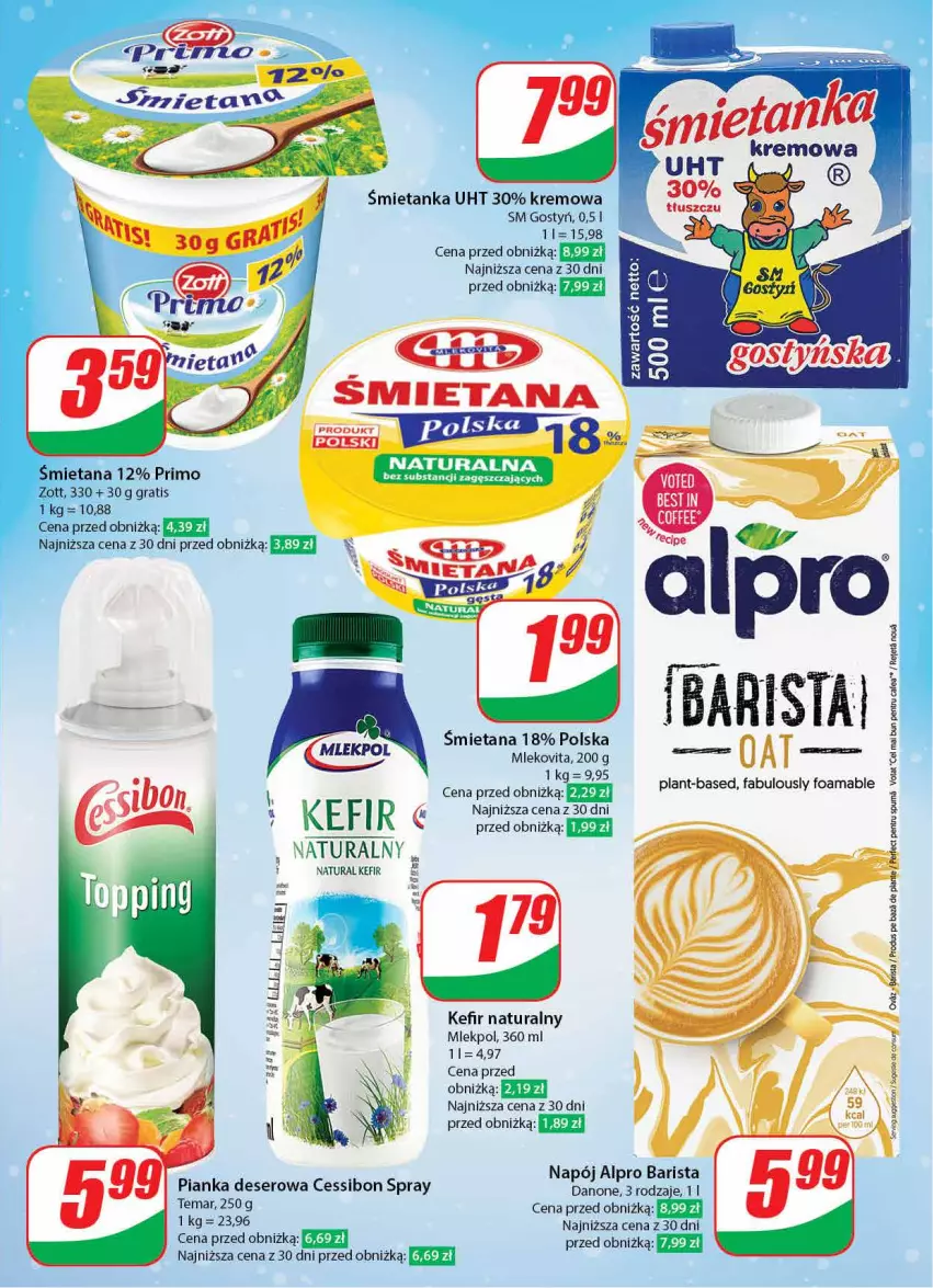 Gazetka promocyjna Dino - Gazetka 1 - ważna 04.01 do 05.01.2024 - strona 33 - produkty: Alpro, Deser, Fa, Feta, Kefir, Kefir naturalny, Mleko, Mlekovita, Napój, Ser