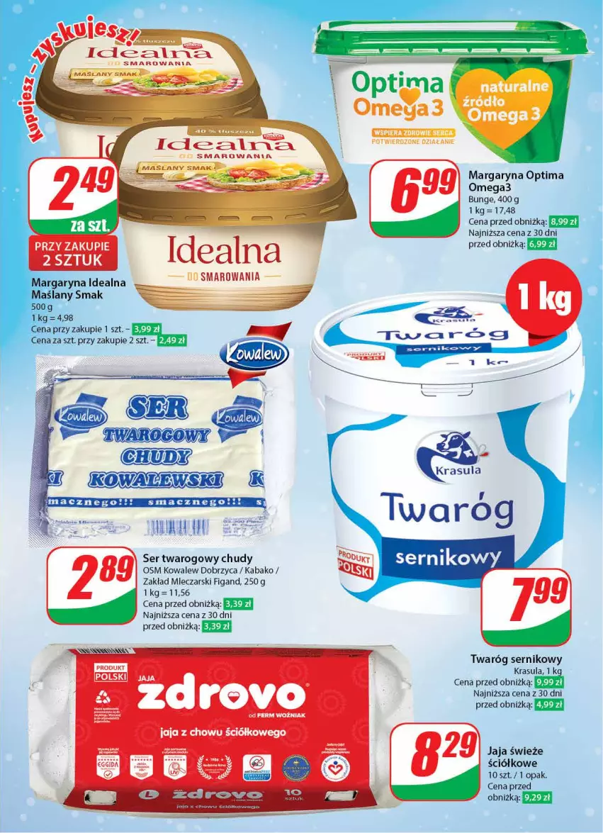 Gazetka promocyjna Dino - Gazetka 1 - ważna 04.01 do 05.01.2024 - strona 35 - produkty: Fa, Jaja, Margaryna, Optima, Ser, Ser twarogowy, Twaróg