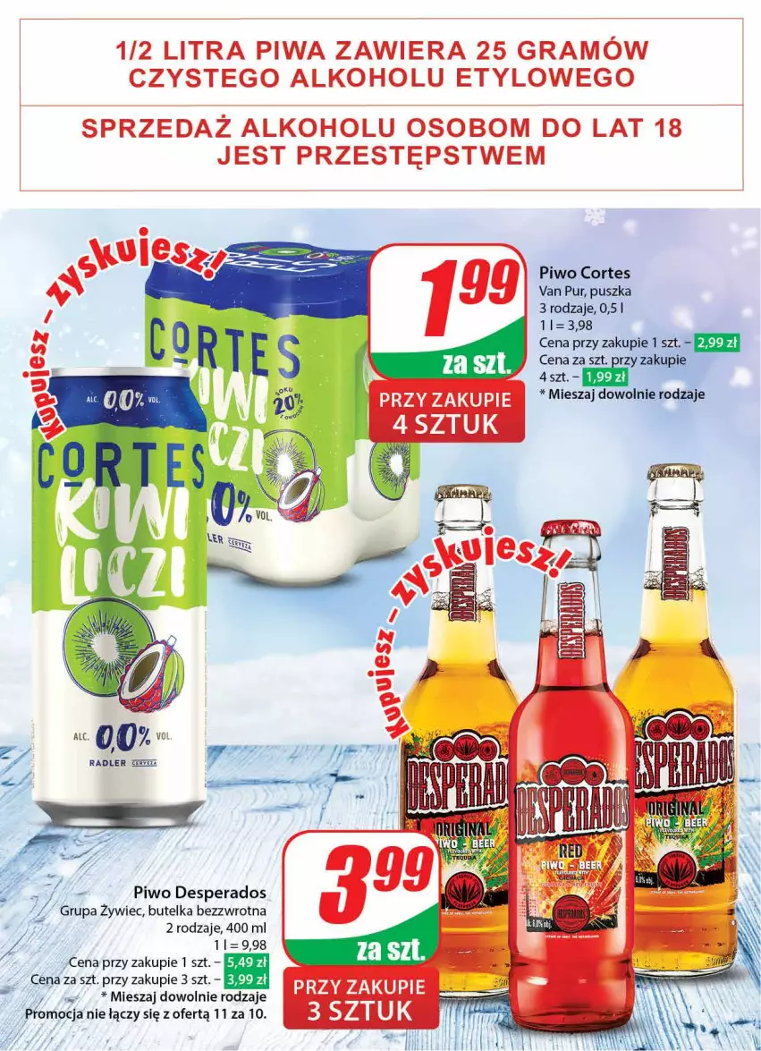 Gazetka promocyjna Dino - Gazetka 1 - ważna 04.01 do 05.01.2024 - strona 41 - produkty: Desperados, Gra, Piwa, Piwo, Pur, Radler