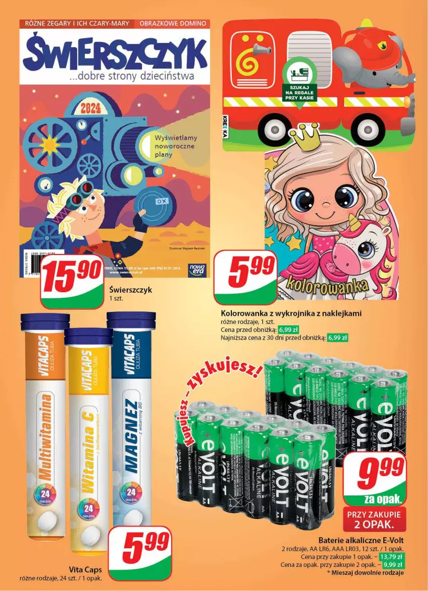 Gazetka promocyjna Dino - Gazetka 1 - ważna 04.01 do 05.01.2024 - strona 50 - produkty: Baterie alkaliczne, Dzieci, Klej, Kolorowanka, Magnez, Por, Sok, Vita C