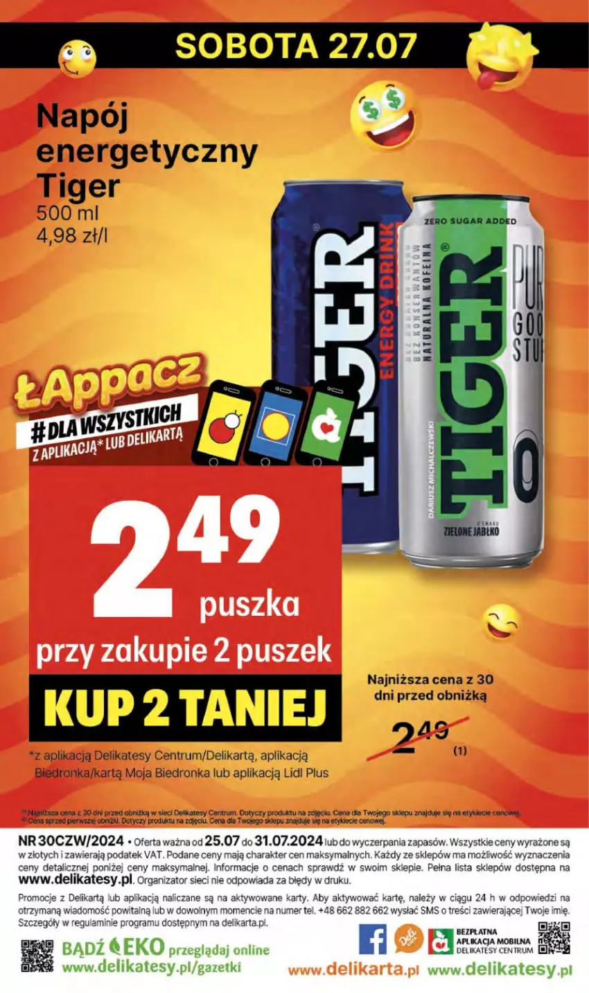 Gazetka promocyjna Delikatesy Centrum - NOWA GAZETKA Delikatesy Centrum od 25 lipca! 25-31.07.2024 - ważna 25.07 do 31.07.2024 - strona 32 - produkty: Dron, Mobil, Napój, Napój energetyczny, Rum, Tiger