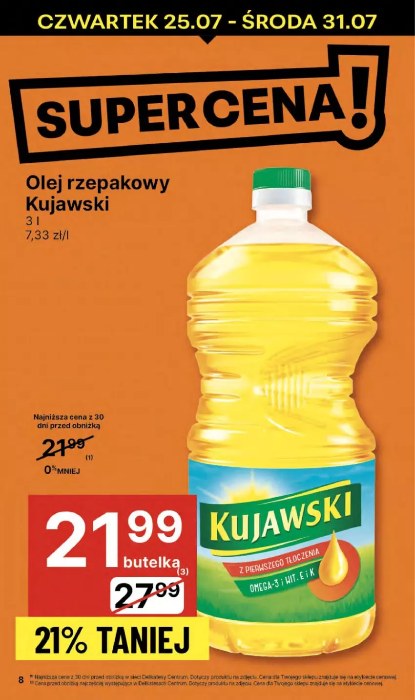 Gazetka promocyjna Delikatesy Centrum - NOWA GAZETKA Delikatesy Centrum od 25 lipca! 25-31.07.2024 - ważna 25.07 do 31.07.2024 - strona 8 - produkty: Kujawski, Olej, Olej rzepakowy, Rum