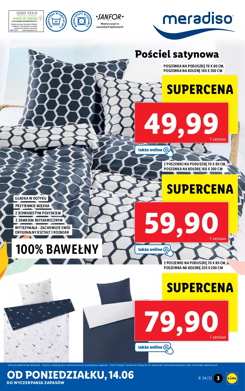 Gazetka promocyjna Lidl - GAZETKA - ważna 14.06 do 19.06.2021 - strona 3 - produkty: Gin, Pościel, Poszewka