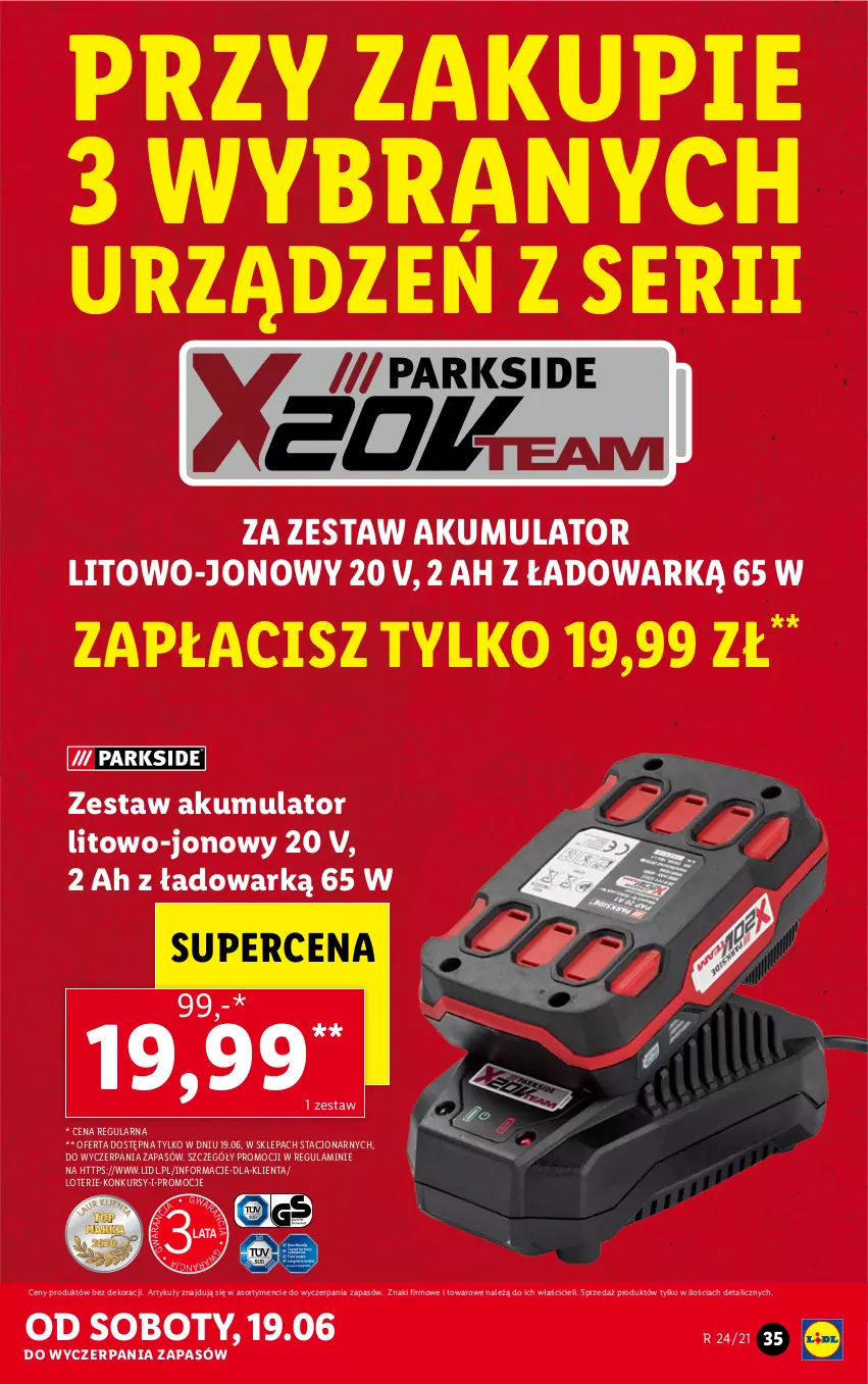 Gazetka promocyjna Lidl - GAZETKA - ważna 14.06 do 19.06.2021 - strona 35 - produkty: Akumulator, Ser