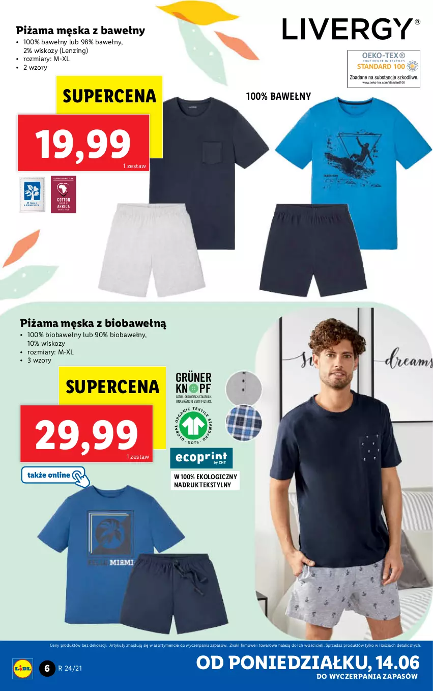 Gazetka promocyjna Lidl - GAZETKA - ważna 14.06 do 19.06.2021 - strona 6 - produkty: Piżama