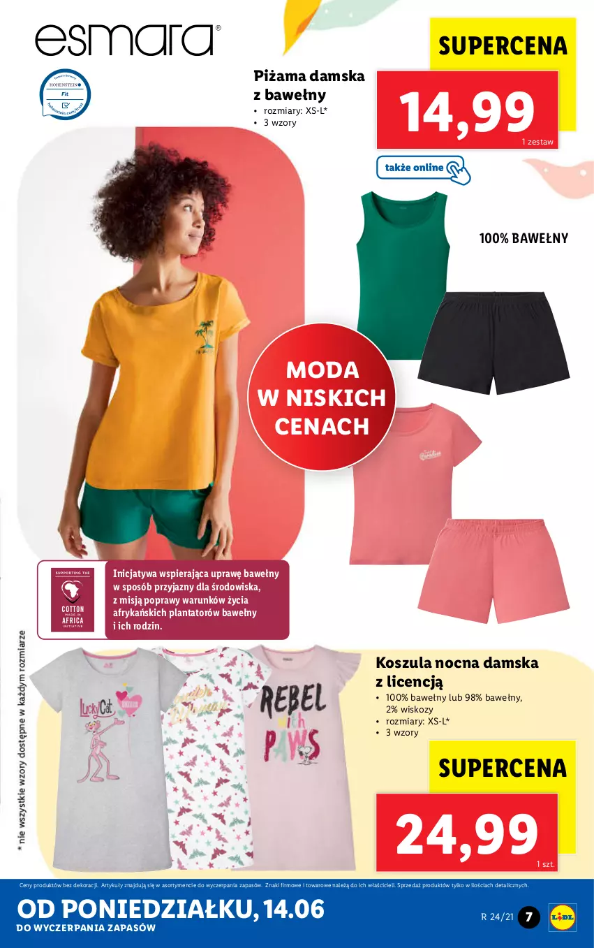 Gazetka promocyjna Lidl - GAZETKA - ważna 14.06 do 19.06.2021 - strona 7 - produkty: Kosz, Koszula, Koszula nocna, Moda, Piżama