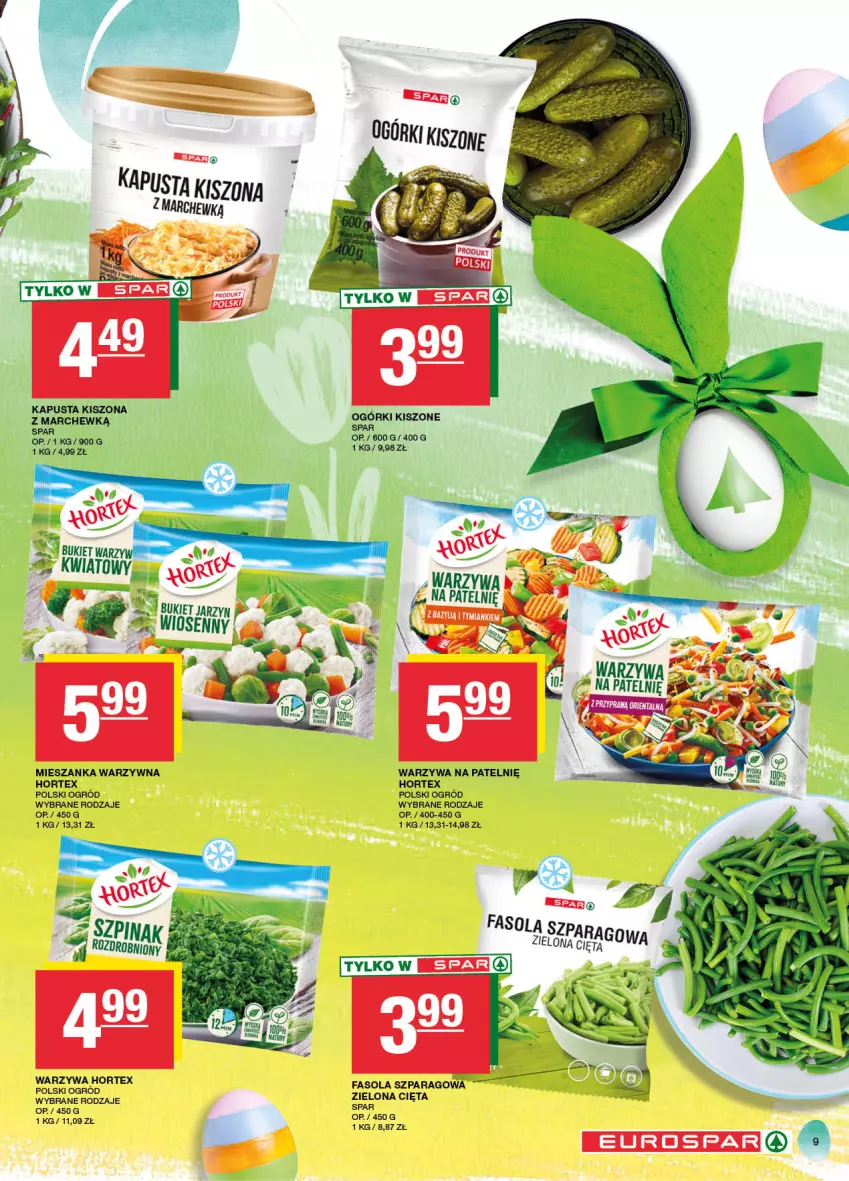 Gazetka promocyjna Spar - EuroSpar - ważna 17.03 do 27.03.2024 - strona 9 - produkty: Bukiet, Fa, Fasola, Fasola szparagowa, Hortex, Mieszanka warzyw, Ogród, Warzywa