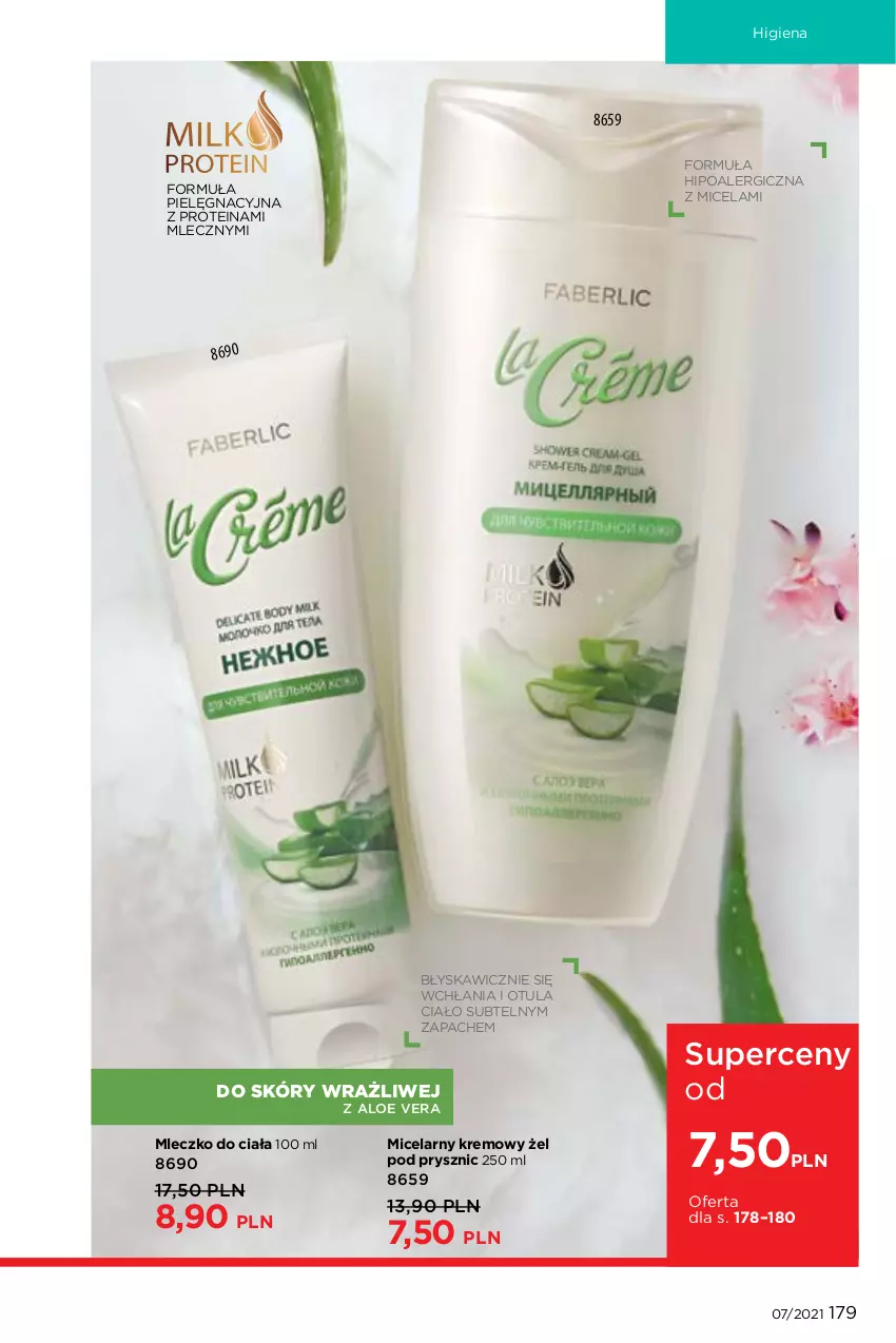 Gazetka promocyjna Faberlic - Gazetka - ważna 03.05 do 23.05.2021 - strona 179 - produkty: Aloe vera, Mleczko, Mleczko do ciała