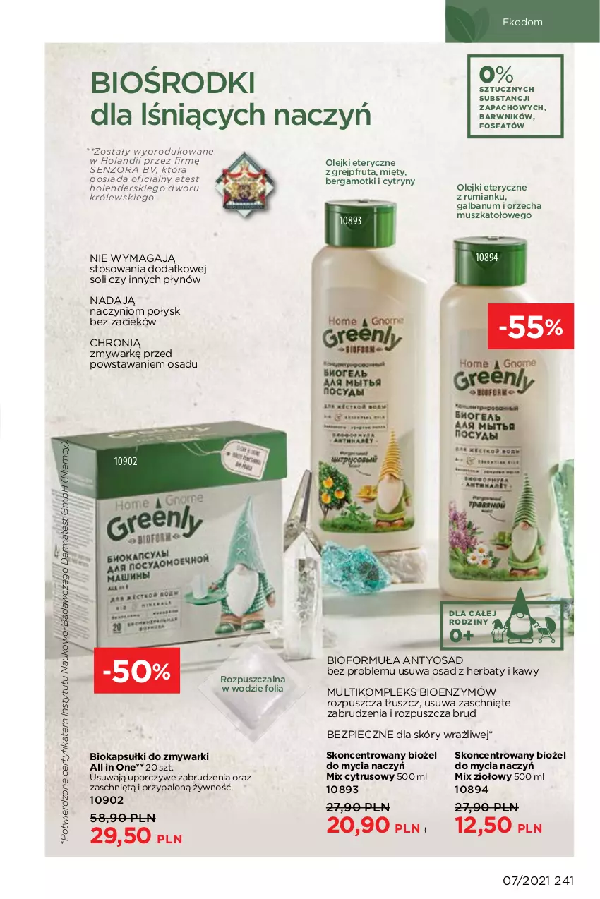 Gazetka promocyjna Faberlic - Gazetka - ważna 03.05 do 23.05.2021 - strona 241 - produkty: Biokap, Cytryny, Do mycia naczyń, Fa, Grejpfrut, Królewski, Mus, Okap, Olej, Piec, Por, Rum, Zmywarki