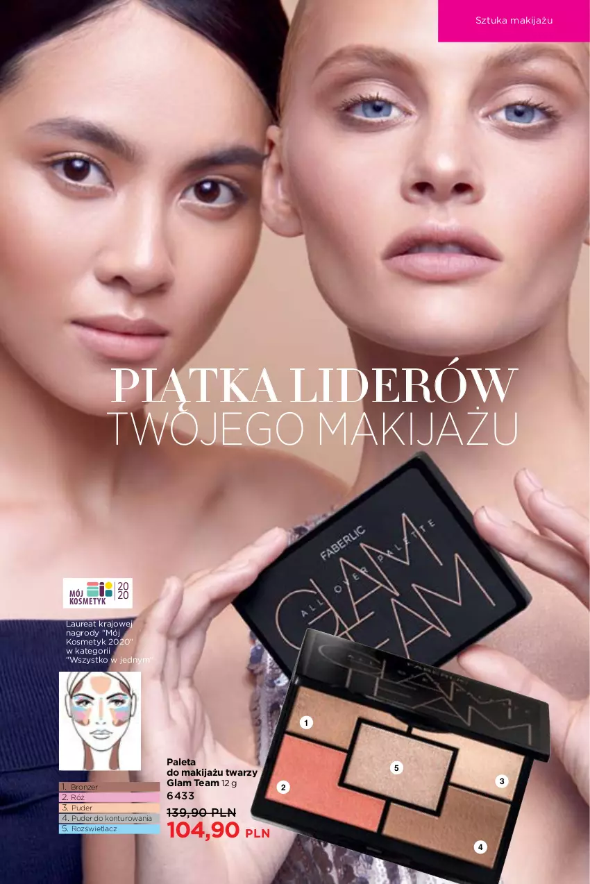 Gazetka promocyjna Faberlic - Gazetka - ważna 03.05 do 23.05.2021 - strona 41 - produkty: Bronzer, Laur, Makijaż, Paleta, Puder, Rozświetlacz