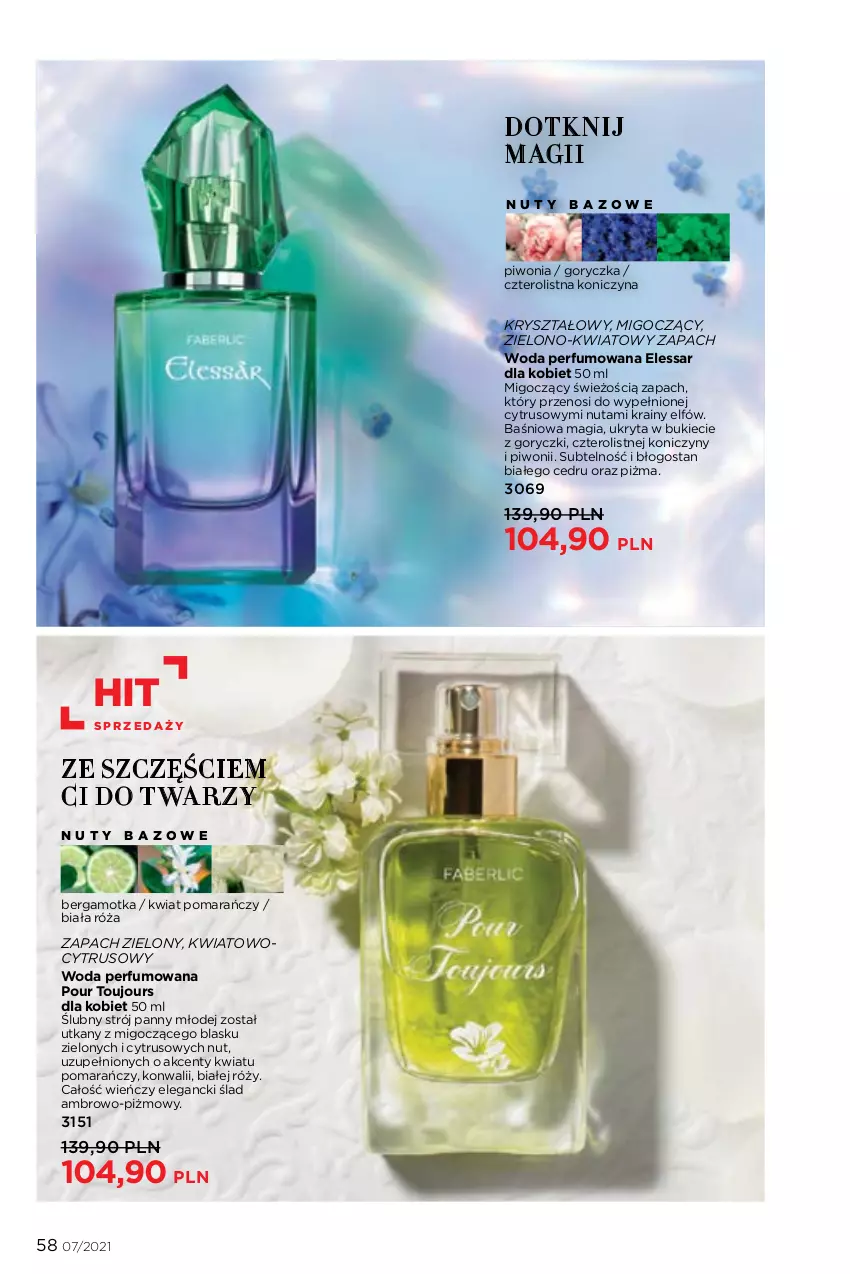 Gazetka promocyjna Faberlic - Gazetka - ważna 03.05 do 23.05.2021 - strona 58 - produkty: Nuty, Perfum, Piwo, Róża, Woda, Woda perfumowana