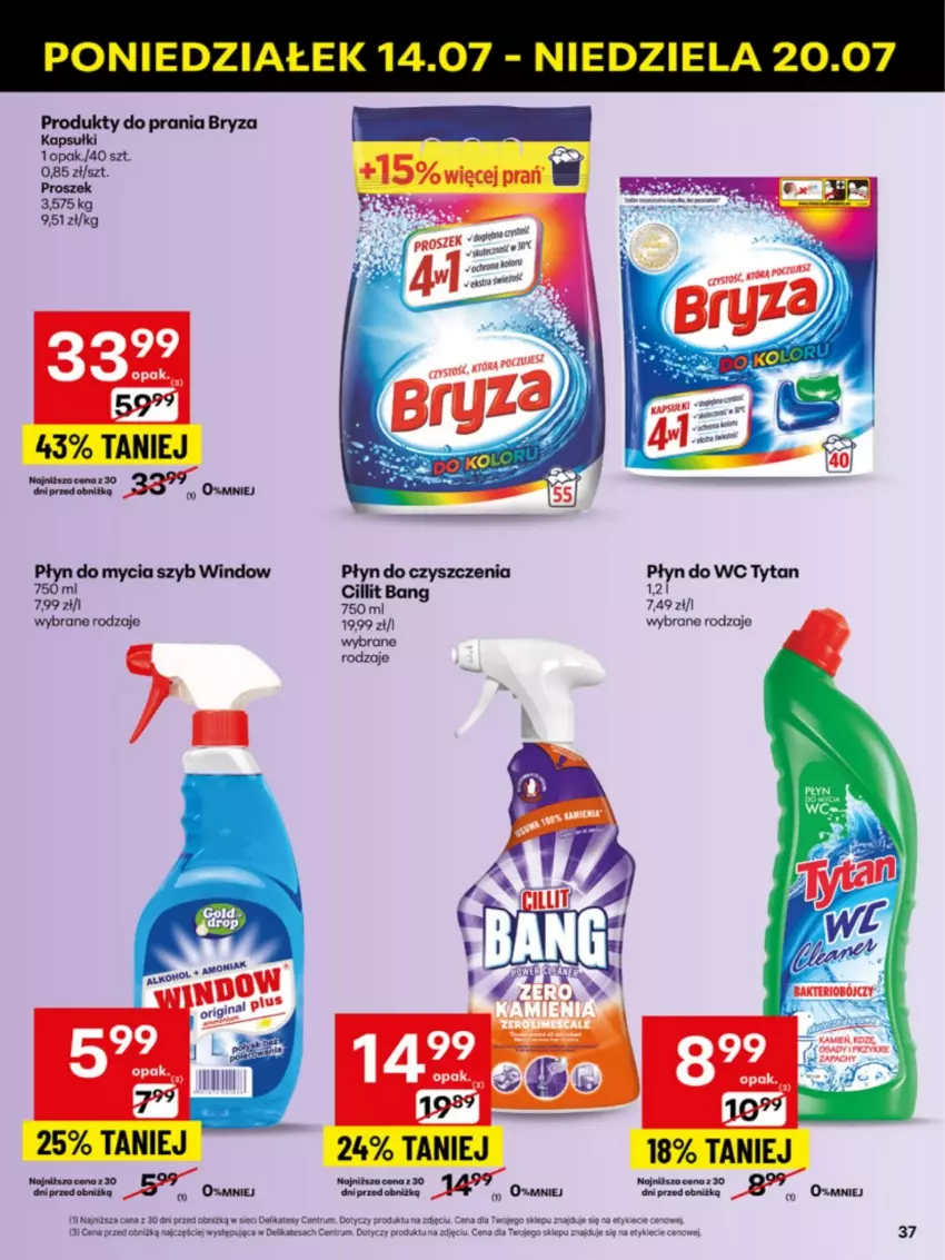 Gazetka promocyjna Delikatesy Centrum - Franczyza DC29 Poniedziałek - ważna 14.07 do 20.07.2025 - strona 37 - produkty: Płyn do mycia, Płyn do wc, Rum, Tytan