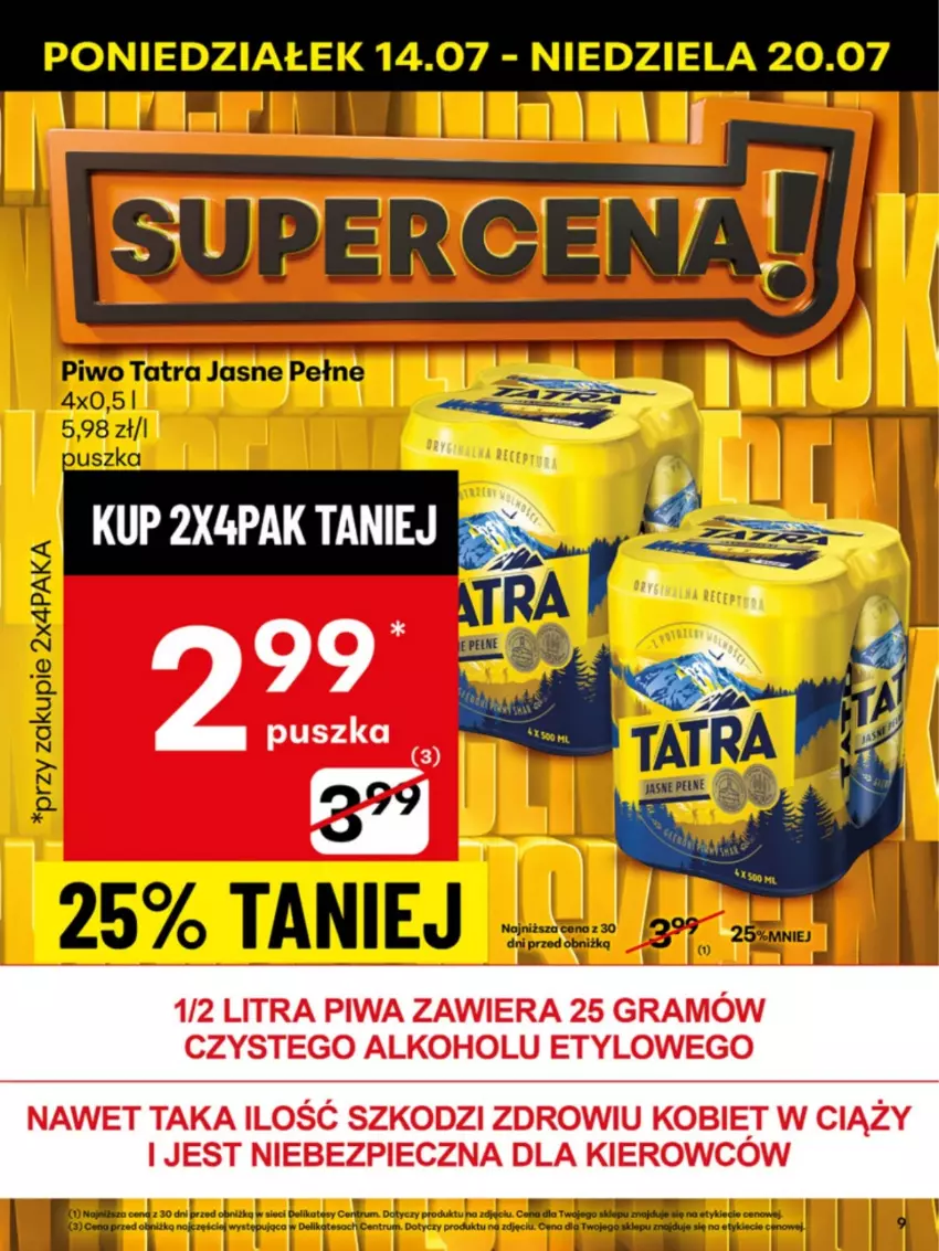 Gazetka promocyjna Delikatesy Centrum - Franczyza DC29 Poniedziałek - ważna 14.07 do 20.07.2025 - strona 9 - produkty: Gra, Piec, Piwa