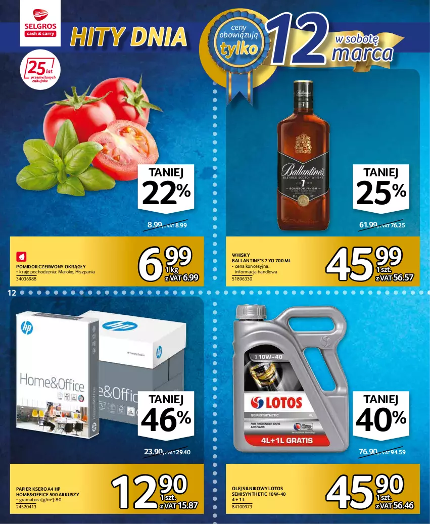 Gazetka promocyjna Selgros - Katalog Hity - ważna 03.03 do 16.03.2022 - strona 12 - produkty: Gra, HP, Olej, Olej silnikowy, Papier, Rama, Ser, Whisky