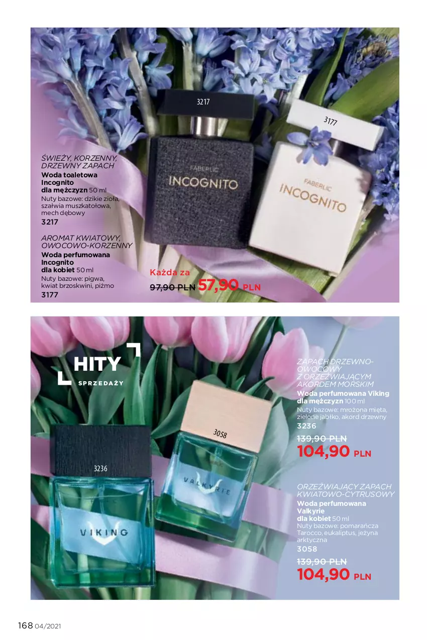 Gazetka promocyjna Faberlic - Gazetka - ważna 08.03 do 28.03.2021 - strona 168 - produkty: Mięta, Mus, Nuty, Perfum, Woda, Woda perfumowana, Woda toaletowa