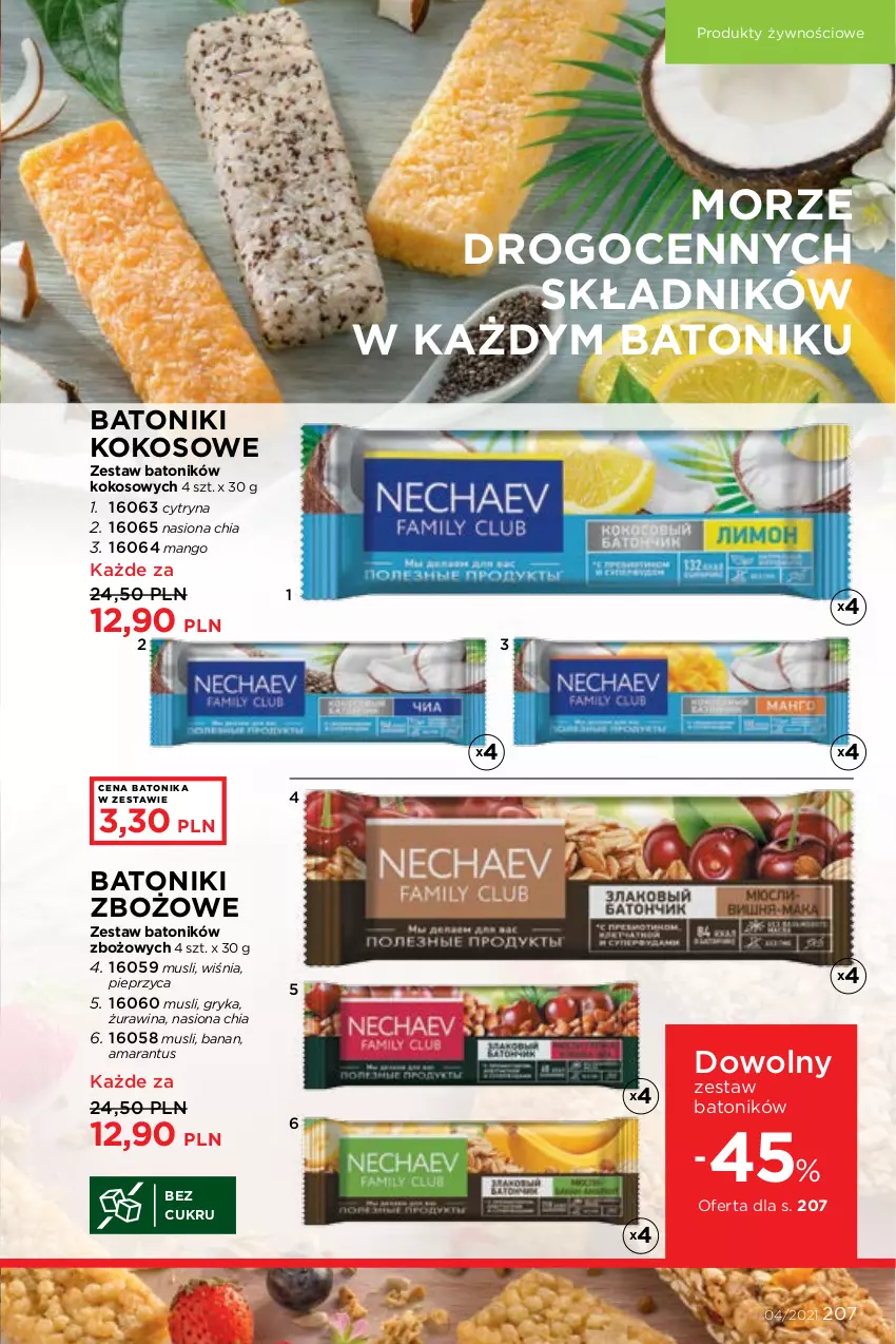 Gazetka promocyjna Faberlic - Gazetka - ważna 08.03 do 28.03.2021 - strona 207 - produkty: Baton, Chia, Gry, Kokos, Mango, Mus, Pieprz, Tonik