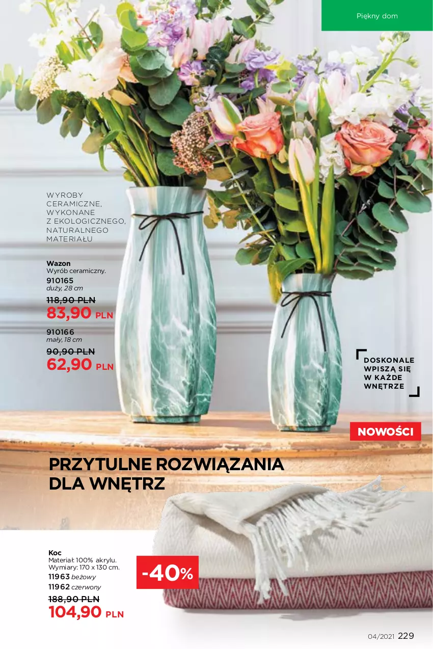 Gazetka promocyjna Faberlic - Gazetka - ważna 08.03 do 28.03.2021 - strona 229 - produkty: Koc, Wazon