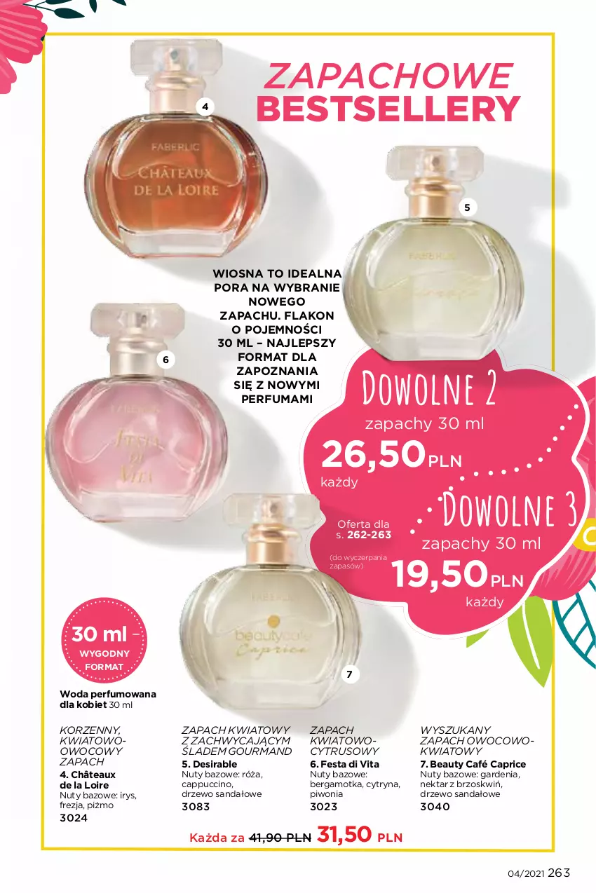 Gazetka promocyjna Faberlic - Gazetka - ważna 08.03 do 28.03.2021 - strona 263 - produkty: Cappuccino, Nektar, Nuty, Perfum, Piwo, Por, Róża, Sandał, Woda, Woda perfumowana