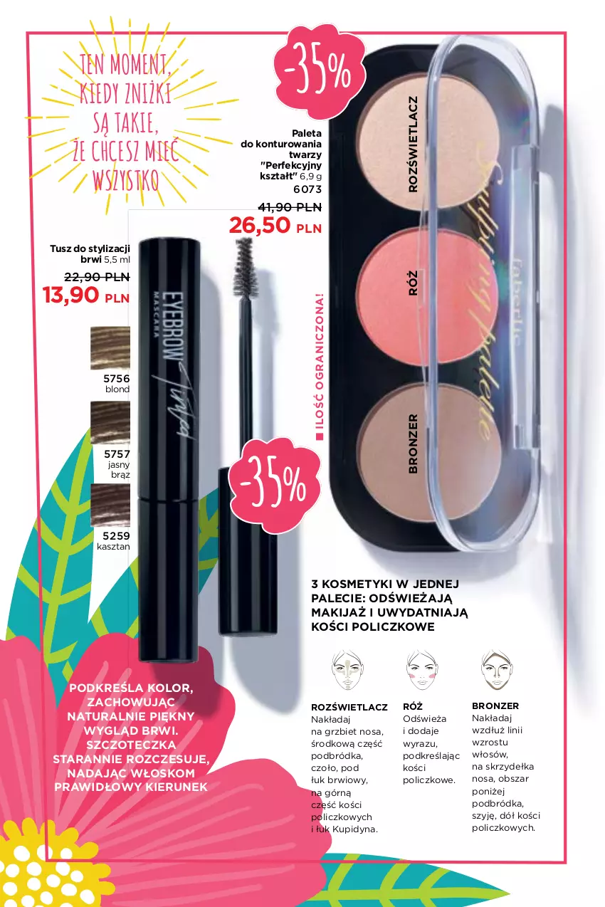 Gazetka promocyjna Faberlic - Gazetka - ważna 08.03 do 28.03.2021 - strona 268 - produkty: Bronzer, Gra, Makijaż, Paleta, Rozświetlacz, Szczoteczka, Tusz