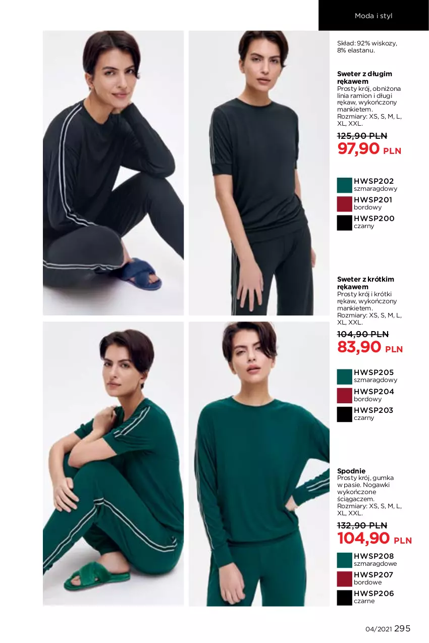 Gazetka promocyjna Faberlic - Gazetka - ważna 08.03 do 28.03.2021 - strona 295 - produkty: Moda, Spodnie, Sweter