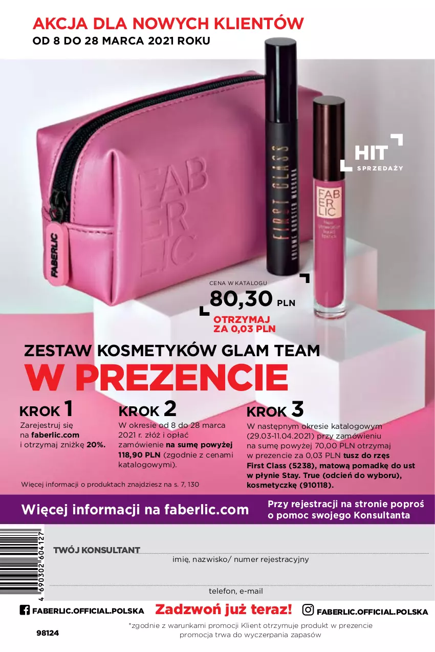 Gazetka promocyjna Faberlic - Gazetka - ważna 08.03 do 28.03.2021 - strona 316 - produkty: Cień, Fa, Telefon, Tera, Tusz