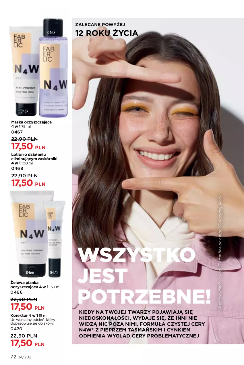 Gazetka promocyjna Faberlic - Gazetka - ważna 08.03 do 28.03.2021 - strona 72 - produkty: Cień, Cynk, Maska, Pieprz