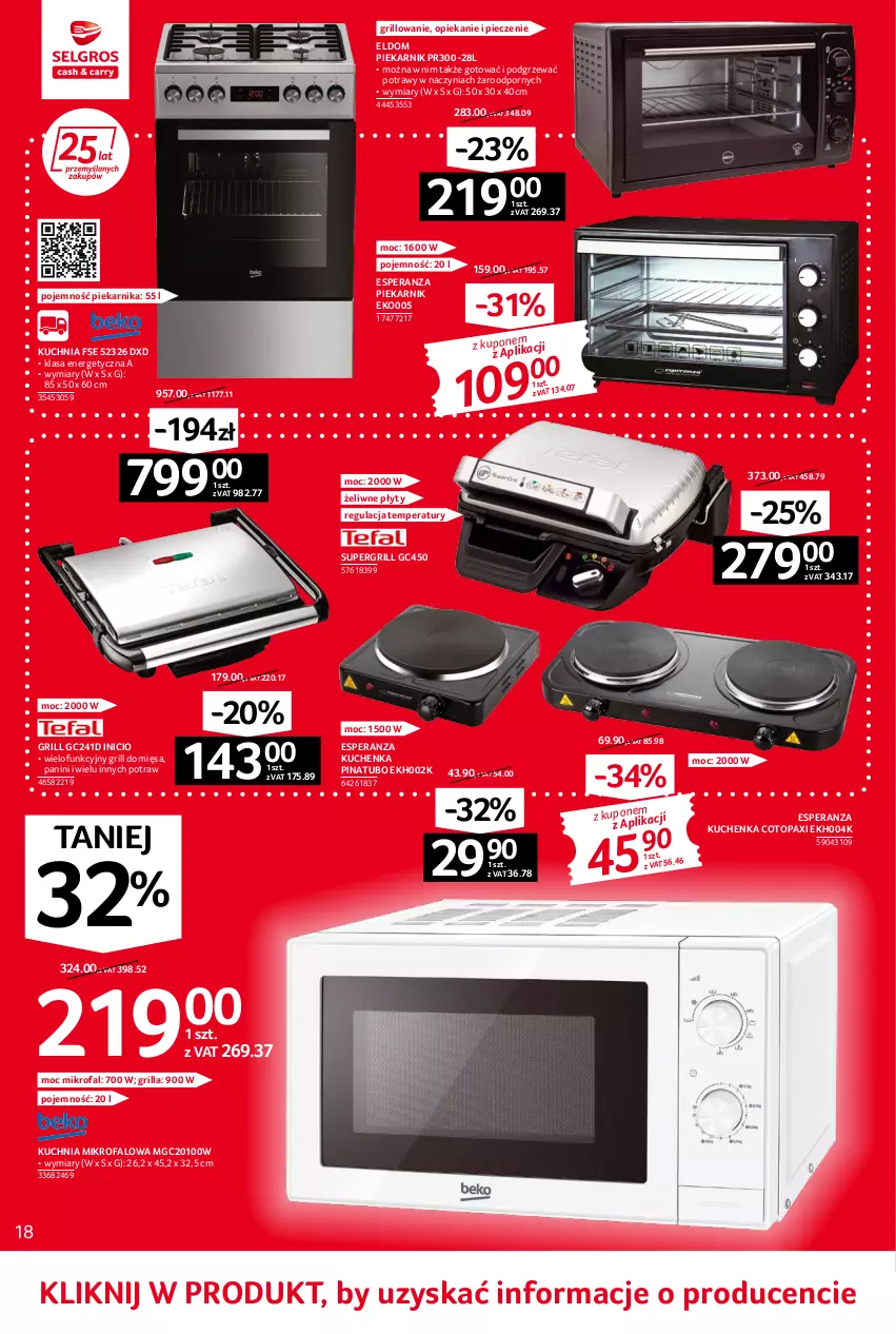 Gazetka promocyjna Selgros - Oferta przemysłowa - ważna 02.06 do 14.06.2022 - strona 18 - produkty: Fa, Grill, Kuchnia, Pax, Piec, Piekarnik, Por, Top