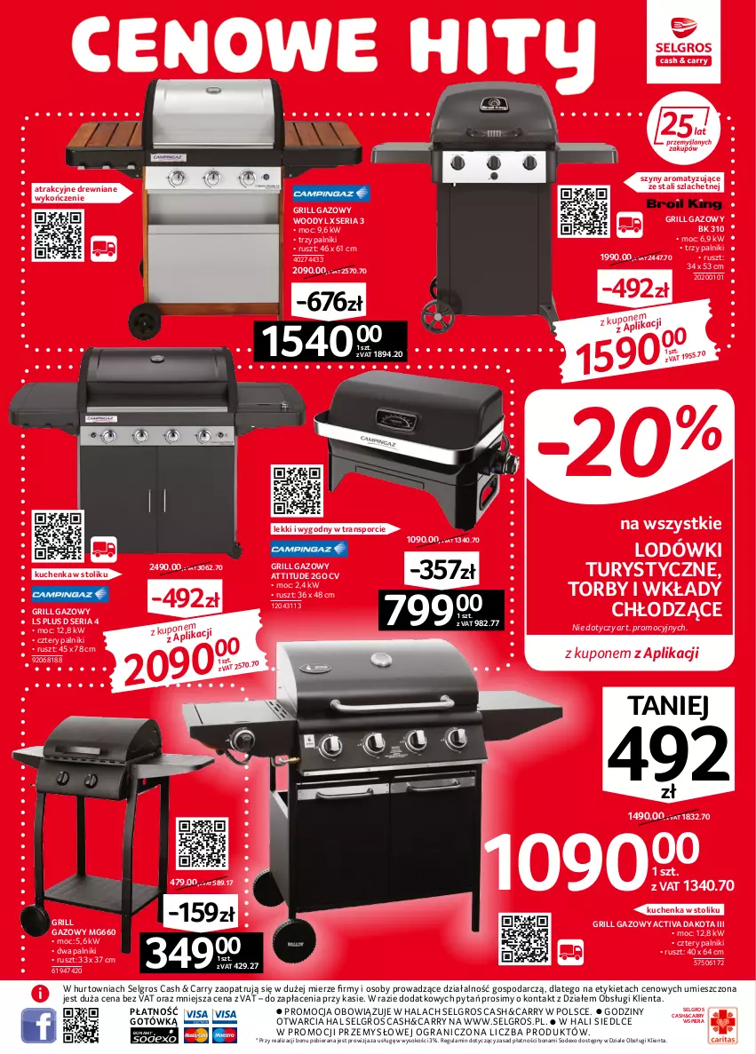 Gazetka promocyjna Selgros - Oferta przemysłowa - ważna 02.06 do 14.06.2022 - strona 3 - produkty: Gra, Grill, Grill gazowy, LG, Por, Ser, Sok, Stolik, Szyny, Tran