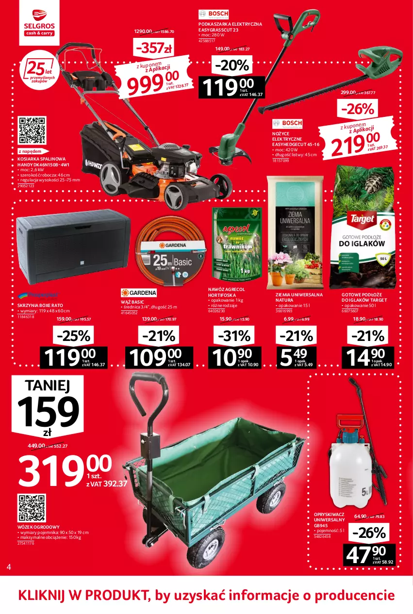 Gazetka promocyjna Selgros - Oferta przemysłowa - ważna 02.06 do 14.06.2022 - strona 4 - produkty: Gra, Kasza, Kosiarka, Nawóz, Noż, Nożyce, Pojemnik, Sok, Wózek