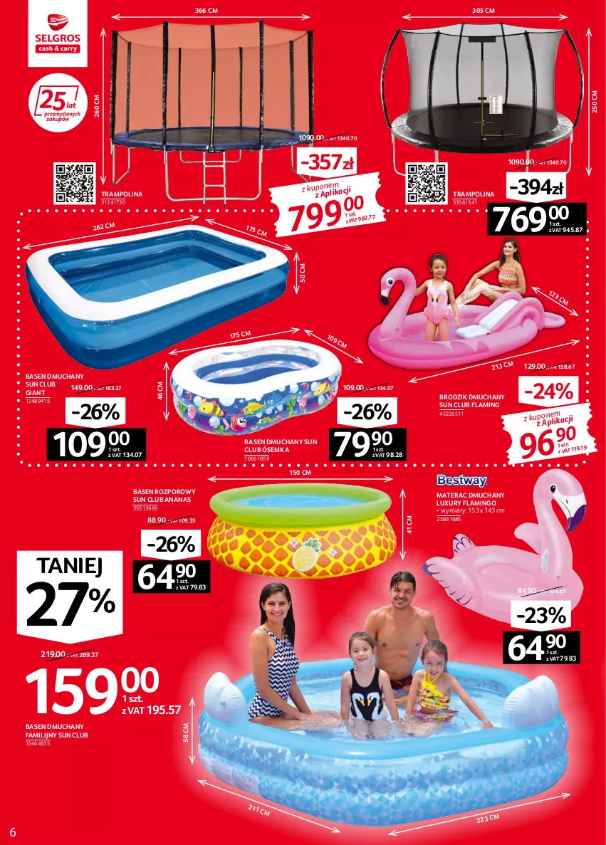 Gazetka promocyjna Selgros - Oferta przemysłowa - ważna 02.06 do 14.06.2022 - strona 6 - produkty: Ananas, Brodzik, Fa, Materac, Materac dmuchany, Por, Tera