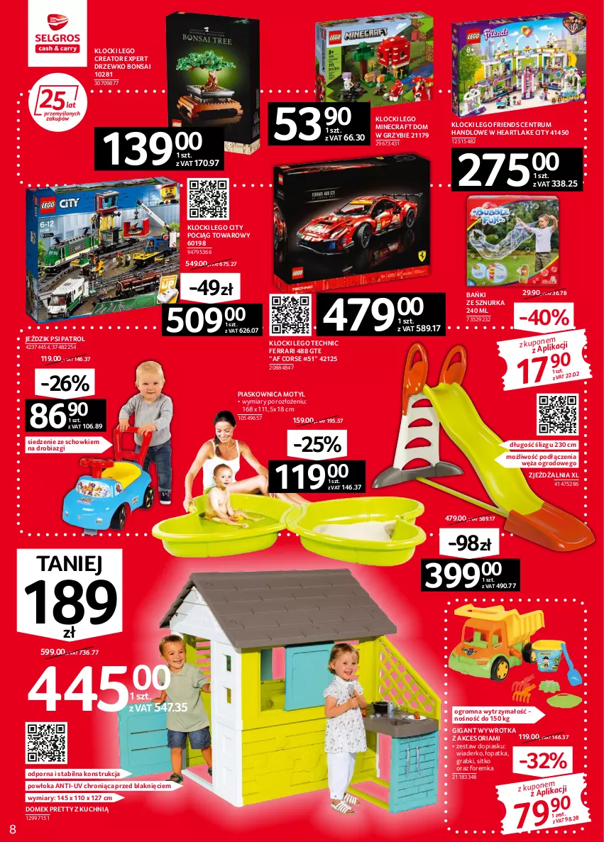 Gazetka promocyjna Selgros - Oferta przemysłowa - ważna 02.06 do 14.06.2022 - strona 8 - produkty: Gra, Klocki, LEGO, LEGO City, LEGO Creator, LEGO Friends, LEGO Minecraft, LEGO Technic, Minecraft, Pociąg, Por, Psi Patrol, Rum, Sitko, Wywrotka