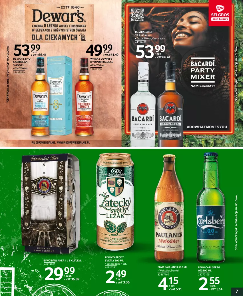 Gazetka promocyjna Selgros - Katalog Mistrzostwa Świata - ważna 03.11 do 16.11.2022 - strona 7 - produkty: Bacardi, Carlsberg, Gra, Piwo, Por, Rum, Whisky