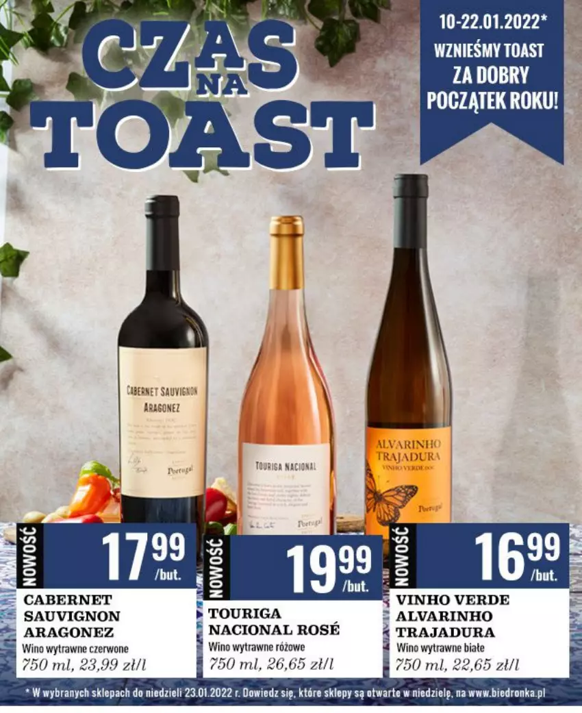 Gazetka promocyjna Biedronka - Czas na Toast - ważna 10.01 do 22.01.2022 - strona 1 - produkty: Dron, Wino