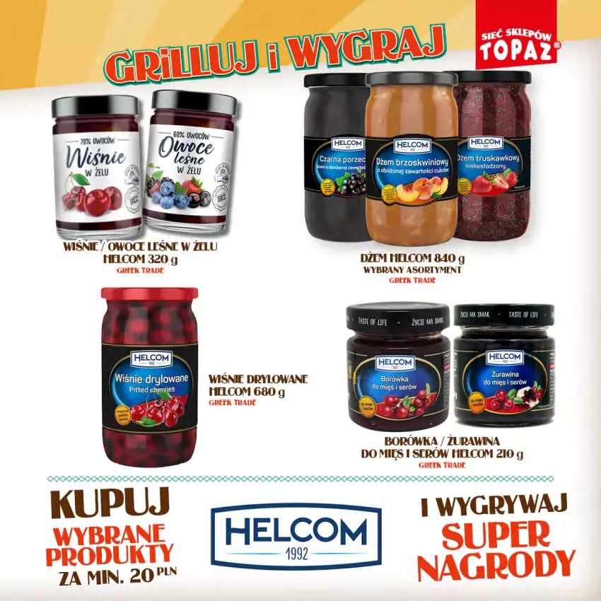 Gazetka promocyjna Topaz - Gazetka - ważna 15.04 do 09.06.2024 - strona 27 - produkty: Borówka, Dżem, Gry, Owoce, Por, Ser, Wisnie