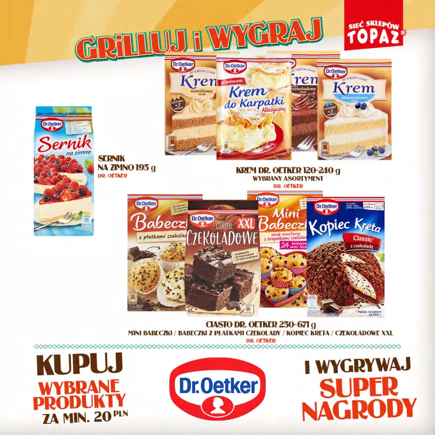 Gazetka promocyjna Topaz - Gazetka - ważna 15.04 do 09.06.2024 - strona 31 - produkty: Babeczki, Dr. Oetker, Gry, Kopiec Kreta, Kret, Piec