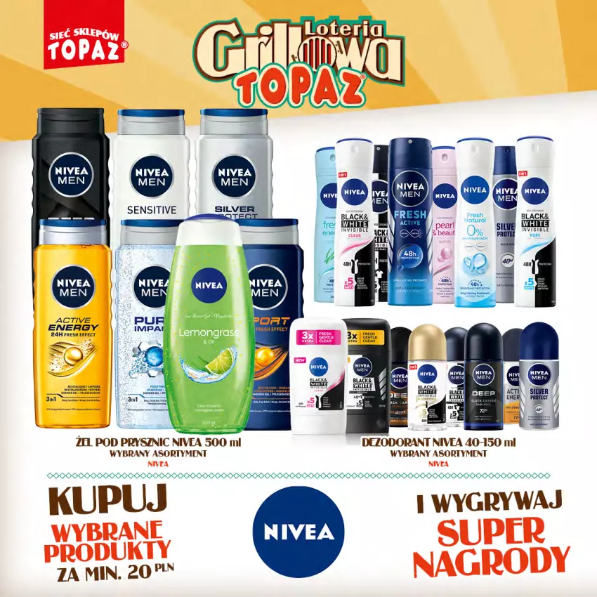 Gazetka promocyjna Topaz - Gazetka - ważna 15.04 do 09.06.2024 - strona 56 - produkty: Dezodorant, Gry, Lack, Nivea