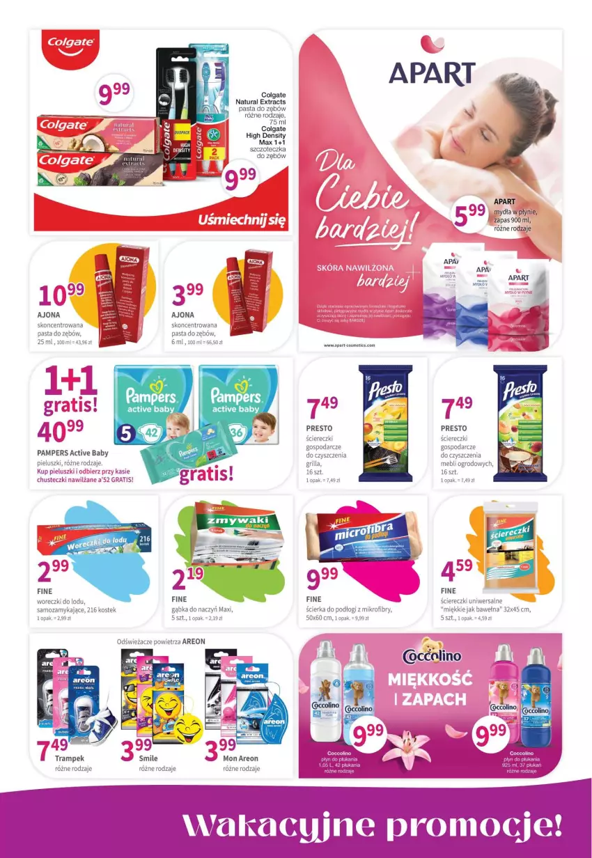 Gazetka promocyjna Drogerie Polskie - Gazetka - ważna 01.07 do 31.07.2022 - strona 7 - produkty: Chusteczki, Colgate, Gra, Grill, LG, Pampers, Pasta do zębów, Presto, Stek, Szczoteczka, Szczoteczka do zębów, Wełna, Woreczki do lodu