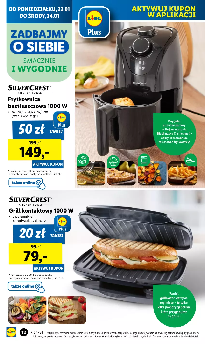 Gazetka promocyjna Lidl - GAZETKA - ważna 22.01 do 24.01.2024 - strona 12 - produkty: Grill, Grill kontaktowy, Mięso, Pojemnik, Warzywa