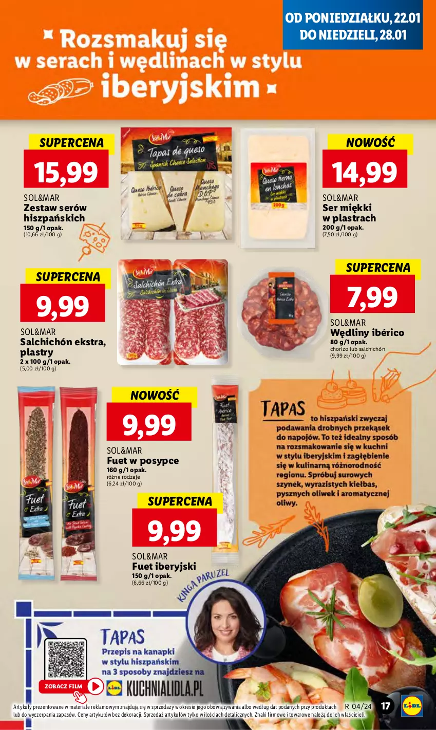 Gazetka promocyjna Lidl - GAZETKA - ważna 22.01 do 24.01.2024 - strona 17 - produkty: Ser