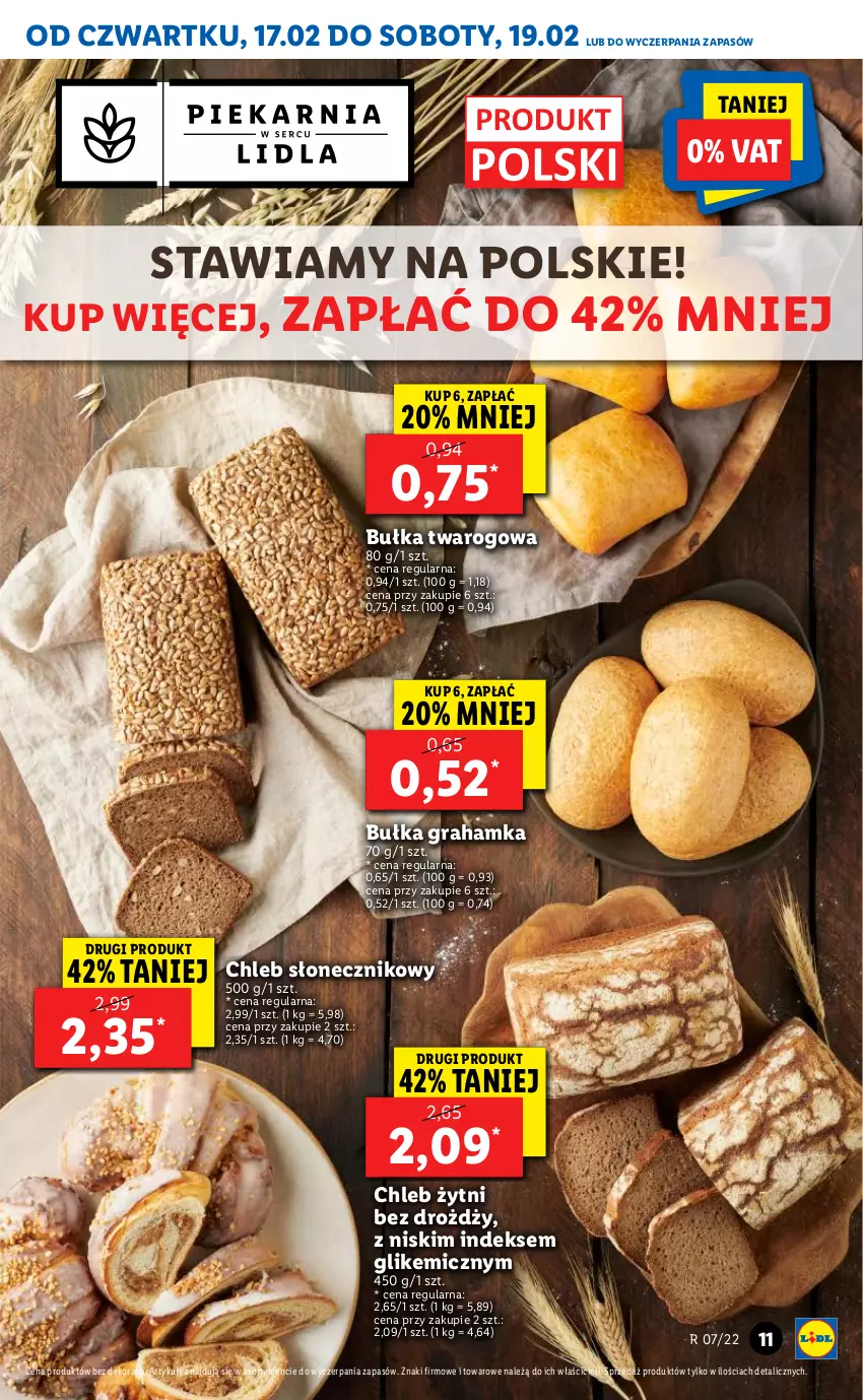 Gazetka promocyjna Lidl - GAZETKA - ważna 17.02 do 19.02.2022 - strona 11 - produkty: Bułka, Chleb, Gra