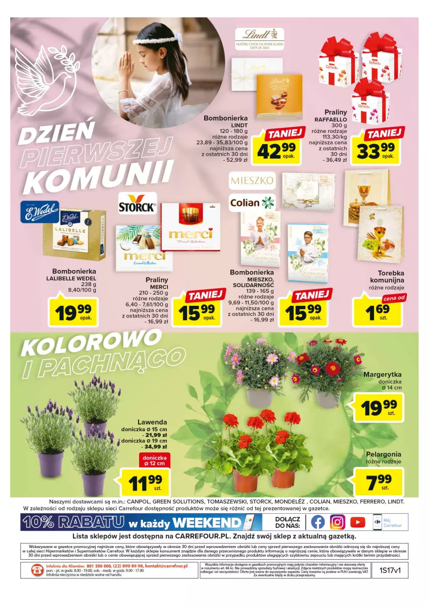 Gazetka promocyjna Carrefour - Gazetka Market - ważna 24.04 do 06.05.2023 - strona 18 - produkty: Bell, Canpol, Fa, Ferrero, Lindt, Merci, Praliny, Raffaello, Taca, Torebka