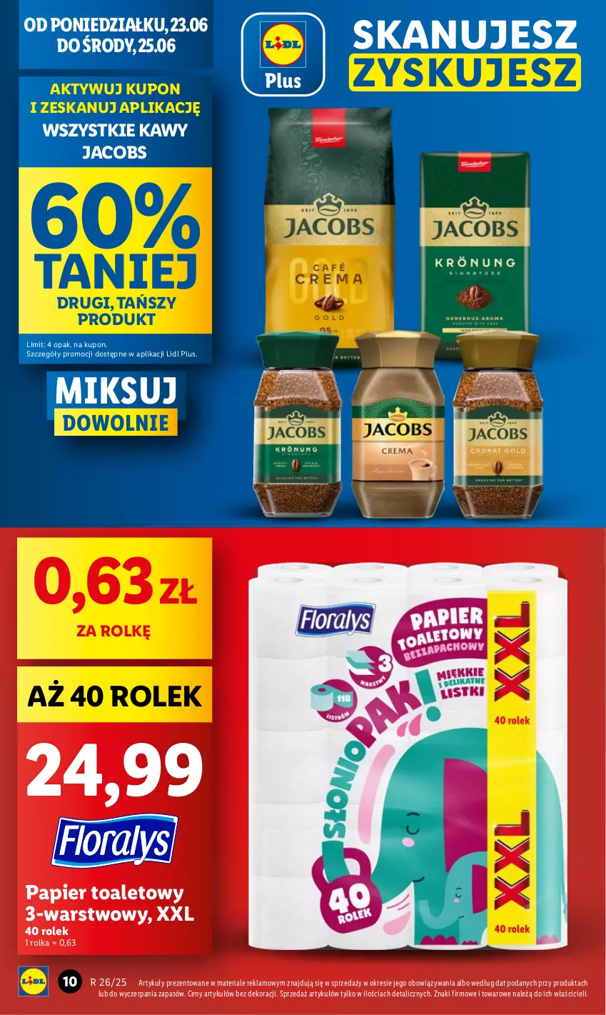 Gazetka promocyjna Lidl - GAZETKA - ważna 23.06 do 25.06.2025 - strona 10 - produkty: Jacobs, Papier, Papier toaletowy