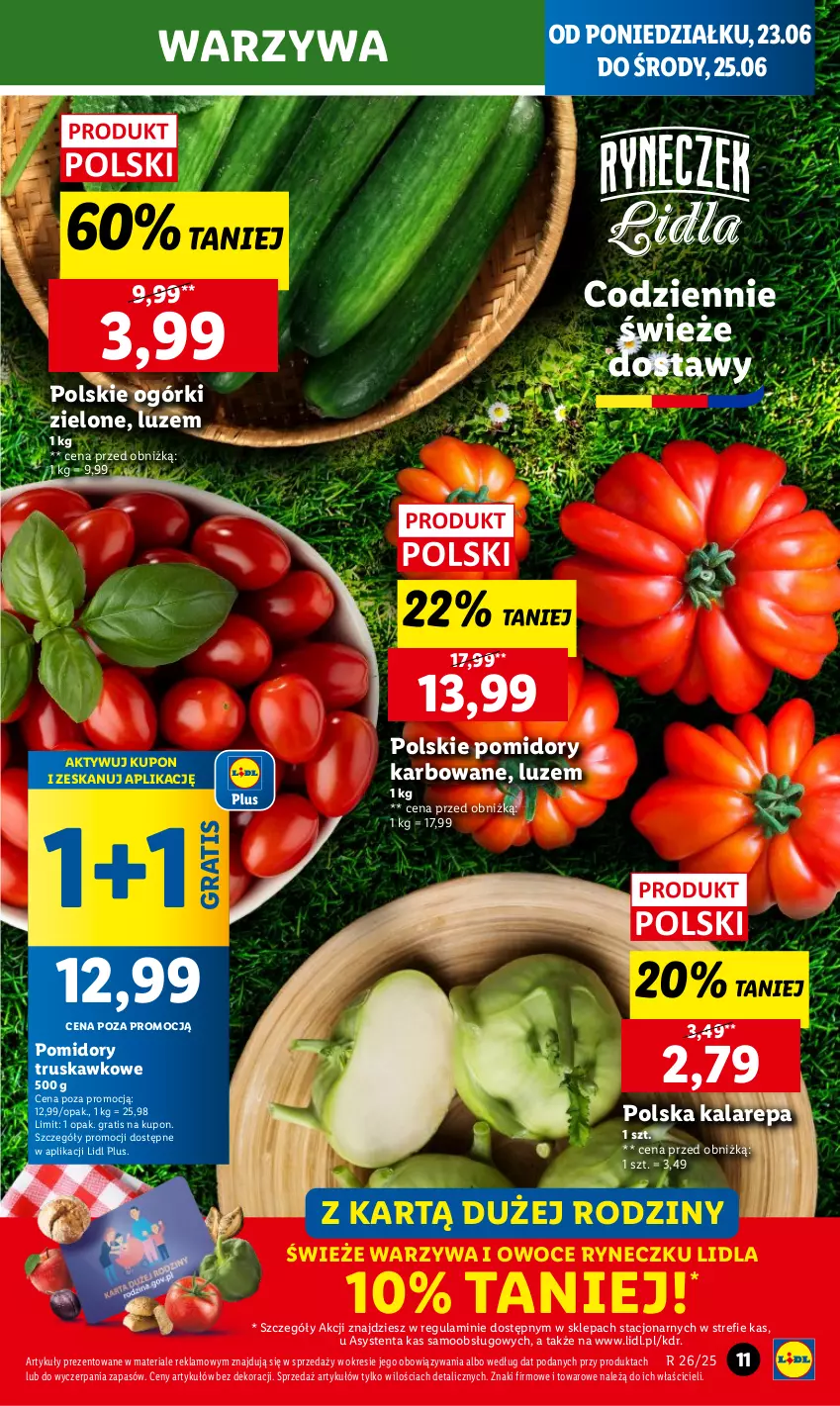 Gazetka promocyjna Lidl - GAZETKA - ważna 23.06 do 25.06.2025 - strona 11 - produkty: Gra, Owoce, Pomidory, Warzywa, Warzywa i owoce