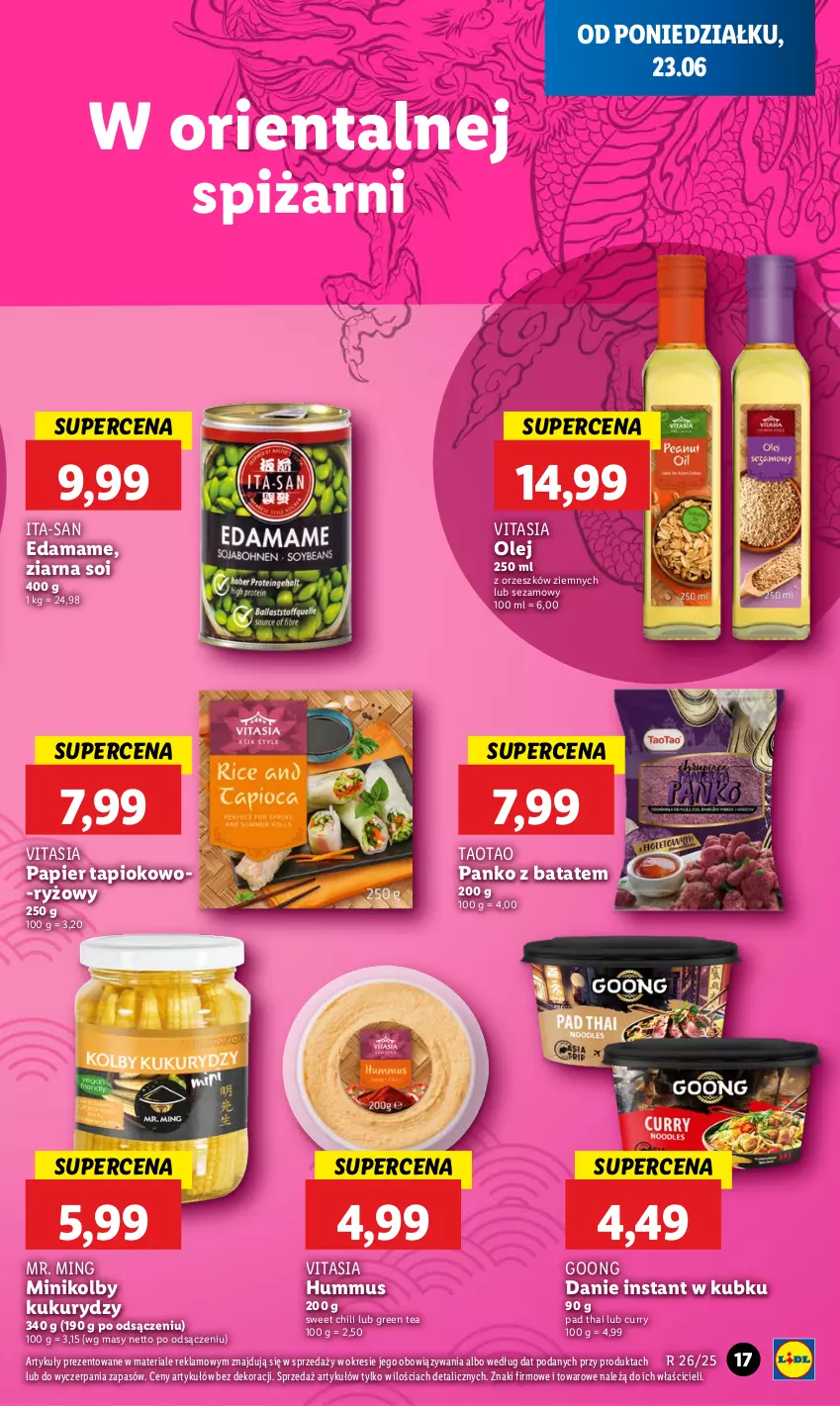 Gazetka promocyjna Lidl - GAZETKA - ważna 23.06 do 25.06.2025 - strona 19 - produkty: Edam, Hummus, Mus, Olej, Papier, Ryż, Sezam, TaoTao