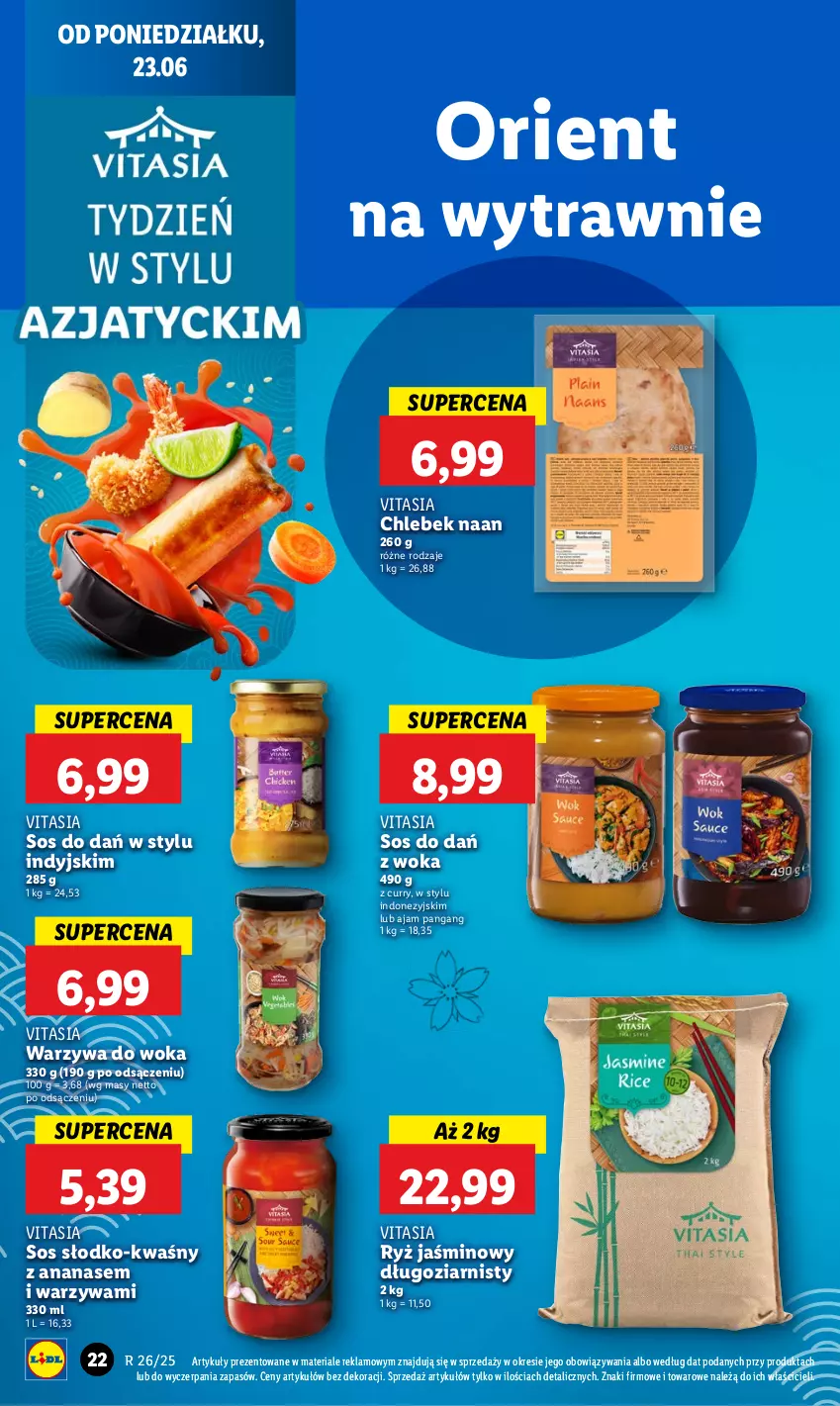Gazetka promocyjna Lidl - GAZETKA - ważna 23.06 do 25.06.2025 - strona 24 - produkty: Ananas, Chleb, Panga, Ryż, Sos, Warzywa, Warzywa do woka