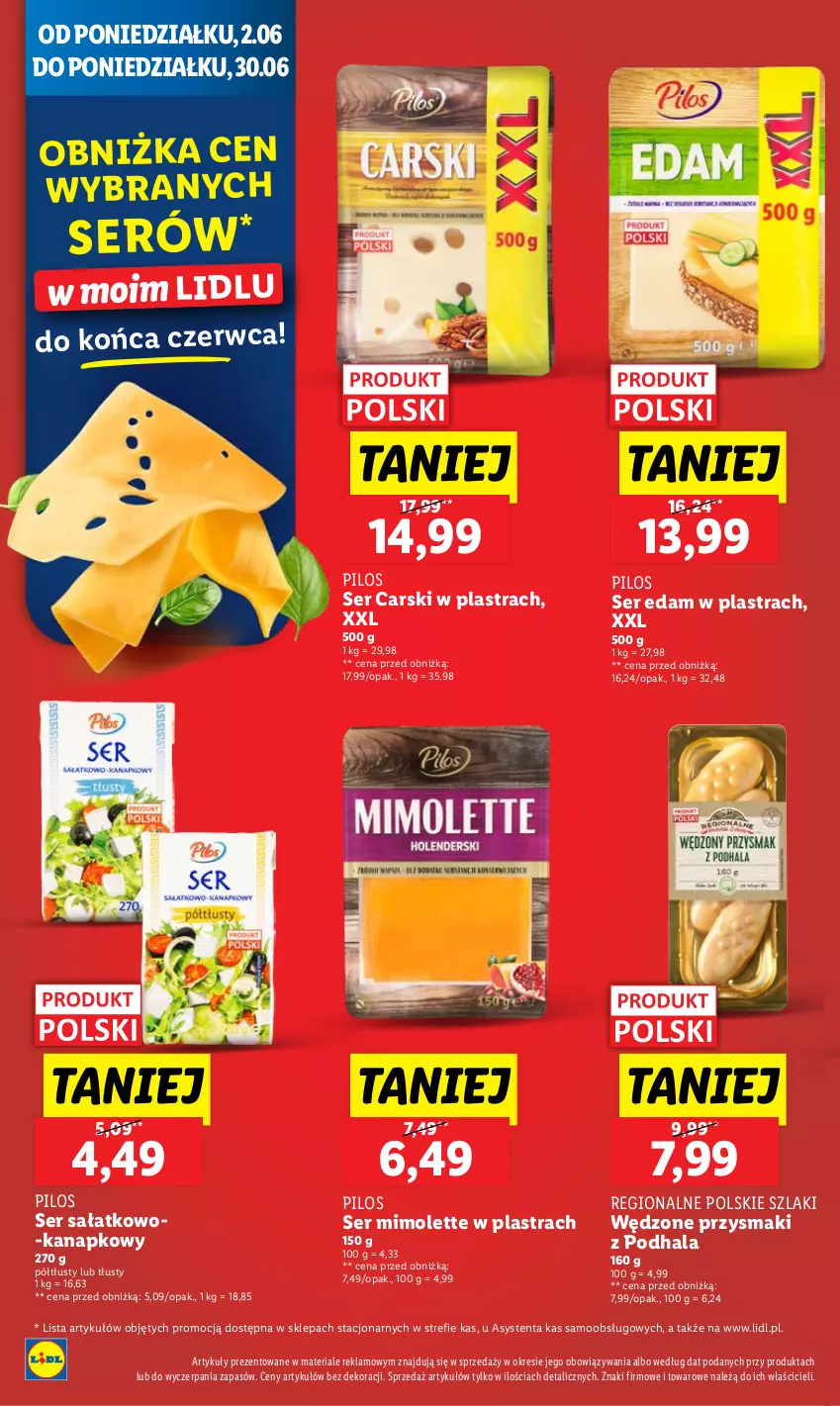 Gazetka promocyjna Lidl - GAZETKA - ważna 23.06 do 25.06.2025 - strona 36 - produkty: Cars, Edam, Mimolette, Pilos, Przysmaki, Sałat, Ser, Ser sałatkowo-kanapkowy