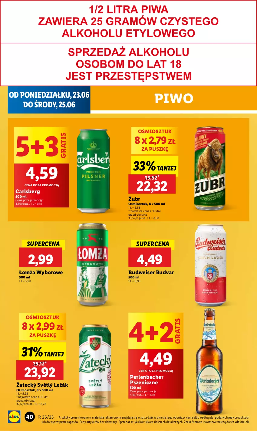 Gazetka promocyjna Lidl - GAZETKA - ważna 23.06 do 25.06.2025 - strona 46 - produkty: Carlsberg, Gra, NBA, Piwo, Ser