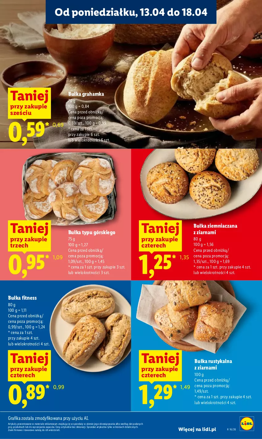 Gazetka promocyjna Lidl - Gazetka ważna od 13.04 do 15.04 - ważna 13.04 do 15.04.2026 - strona 49 - produkty: Bułka, Bułka fitness, Bułka grahamka, Gra, Grafika, Rust