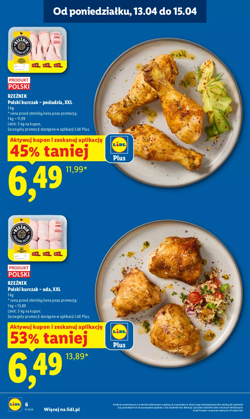 Gazetka promocyjna Lidl - Gazetka ważna od 13.04 do 15.04 - ważna 13.04 do 15.04.2026 - strona 6 - produkty: Kurczak