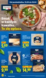 Gazetka promocyjna Lidl - Gazetka ważna od 13.04 do 15.04 - Gazetka - ważna od 15.04 do 15.04.2026 - strona 38 - produkty: Mozzarella, Piec, Ser, Spód do pizzy, Prosciutto, Kawa, Lack, Pizza, Maggi